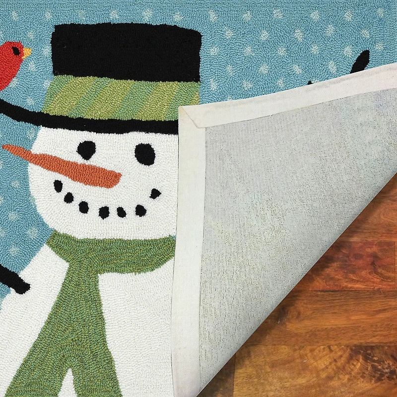 Liora Manne Frontporch Snowman And Friends Hand Tufted Indoor Outdoor Rectangular Accent Rug