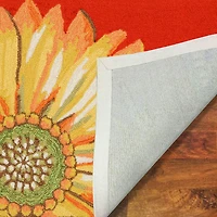 Liora Manne Frontporch Sunflower Floral Hand Tufted Indoor Outdoor Rectangular Accent Rug
