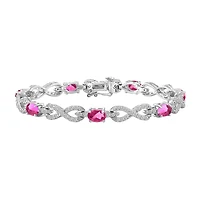 Womens Sterling Silver 7.5 Inch Casted Chain Bracelet