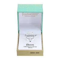 Footnotes Brave Womens 5MM Sterling Silver Knot Band