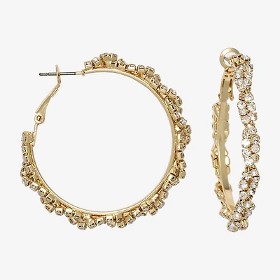 Mixit Womens 46.4mm Hoop Earrings