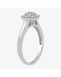 (H-I / I1) I Said Yes Womens 1 CT. T.W. Lab Grown White Diamond Sterling Silver or 14K Gold Over Silver Cushion Halo Bridal Set