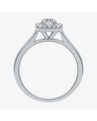 (H-I / I1) I Said Yes Womens 1 CT. T.W. Lab Grown White Diamond Sterling Silver or 14K Gold Over Silver Cushion Halo Bridal Set