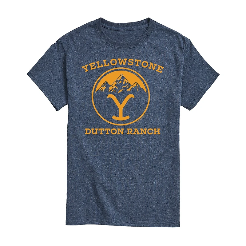 Yellowstone Mens Crew Neck Short Sleeve Regular Fit Graphic T-Shirt