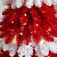 Nearly Natural Pre-Lit Artificial Peppermint 150 Microdot Led Lights 5 Foot Pre-Lit Fir Christmas Tree