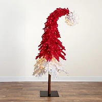 Nearly Natural 7ft Red Santa’S Hat 500 Led Lights And 1272 Bendable Branches 7 Foot Pre-Lit Fir Christmas Tree