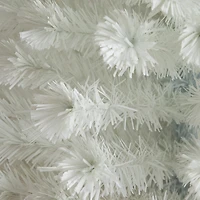 Nearly Natural Pre-Lit Fiber Optic Artificial White With Star Tree Topper 6 Foot Pre-Lit Fir Christmas Tree