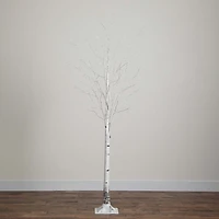 Nearly Natural 3ft Pre-Lit Artificial White Birch With 92 Warm White Led Lights 3 Foot Pre-Lit Birch Christmas Tree