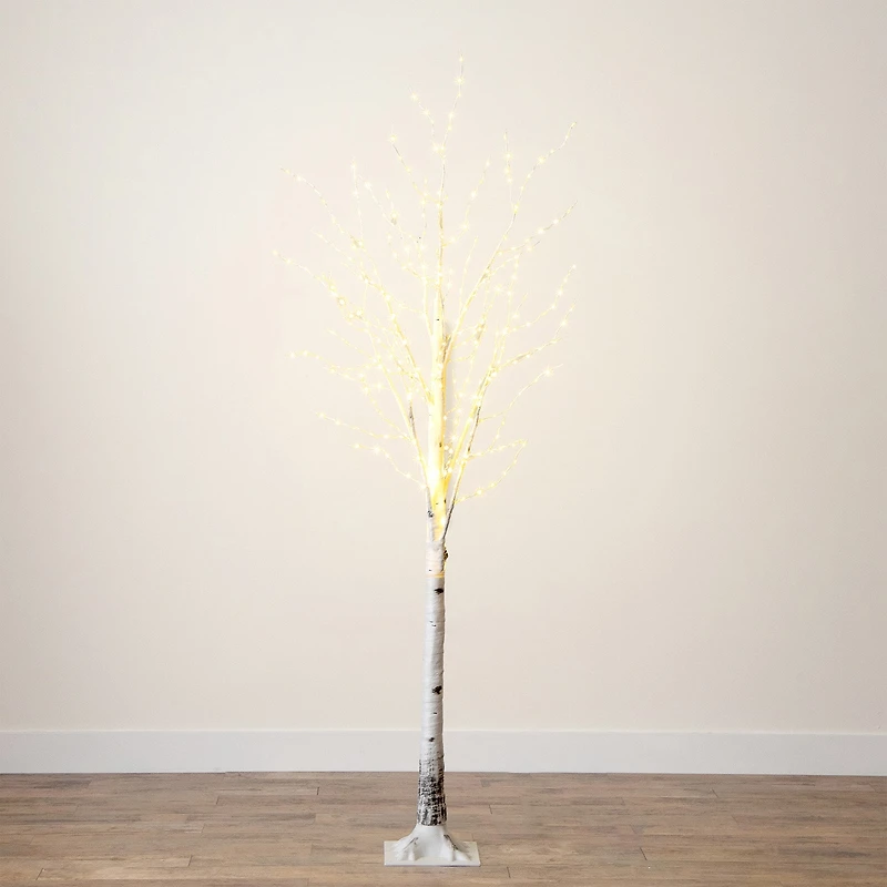 Nearly Natural 3ft Pre-Lit Artificial White Birch With 92 Warm White Led Lights 3 Foot Pre-Lit Birch Christmas Tree