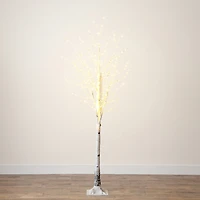 Nearly Natural 3ft Pre-Lit Artificial White Birch With 92 Warm White Led Lights 3 Foot Pre-Lit Birch Christmas Tree