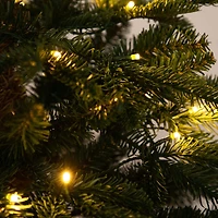 Nearly Natural Pre-Lit Artificial Idaho Mixed Fir 130 Warm White Led Lights 6 Foot Pre-Lit Fir Christmas Tree