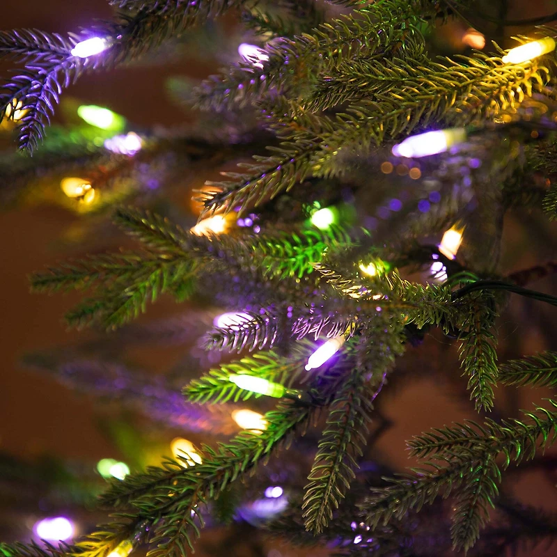 Nearly Natural Pre-Lit Artificial Natural Fresh Cut Fir With Instant Connect Technology And 230 Color Changing Led Dewdrop Lights 6 Foot Pre-Lit Fir Christmas Tree