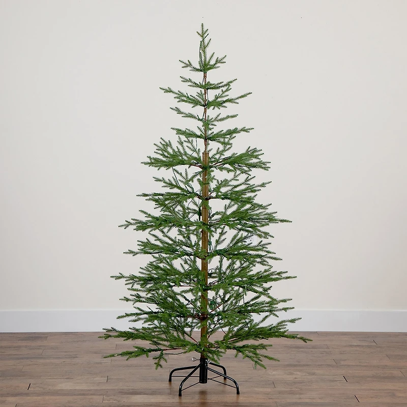 Nearly Natural Pre-Lit Artificial Natural Fresh Cut Fir With Instant Connect Technology And 230 Color Changing Led Dewdrop Lights 6 Foot Pre-Lit Fir Christmas Tree