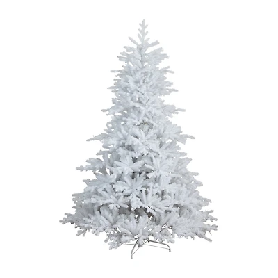 Nearly Natural 7ft Pre-Lit Artificial White California Spruce With 440 Color Changing Led Lights 7 Foot Pre-Lit Spruce Christmas Tree