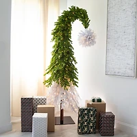 Nearly Natural Green And White Santa’S Hat  With 600 Led Lights And 1992 Bendable Branches 9 Foot Pre-Lit Fir Christmas Tree
