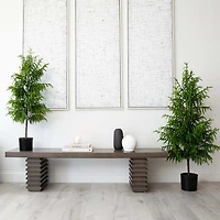Nearly Natural Artificial Norfolk Pine 4 Foot Potted Pine Christmas Tree