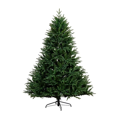 Nearly Natural 6ft Pre-Lit Artificial Edmonton Fir Light Show Memory Shape  With Instant Connect Technology And 300 Color Changing Led Lights 6 Foot Pre-Lit Fir Christmas Tree