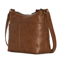 Bueno of California Double Zip Hobo Crossbody Bag