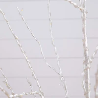 Nearly Natural Pre-Lit Artificial White Birch With Color Changing Led Lights Foot Pre-Lit Birch Christmas Tree