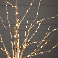 Nearly Natural Pre-Lit Artificial White Birch With Color Changing Led Lights Foot Pre-Lit Birch Christmas Tree