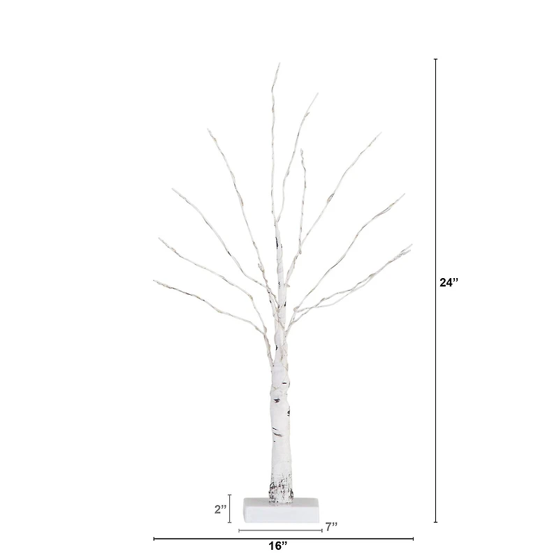Nearly Natural 2ft Pre-Lit With 60 Warm White Led Lights Christmas Tree