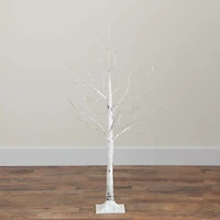 Nearly Natural 4ft Pre-Lit Artificial White Birch With 180 Warm White Led Lights 4 Foot Pre-Lit Birch Christmas Tree