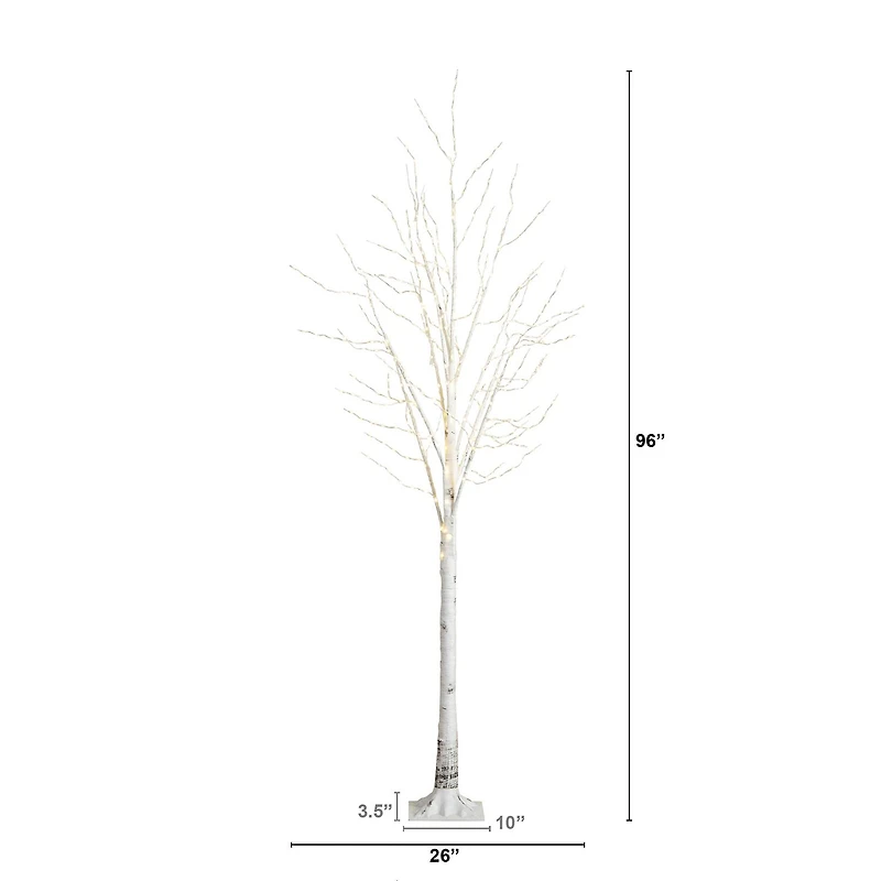 Nearly Natural 8ft Pre-Lit Artificial With 500 Warm White Led Lights Christmas Tree