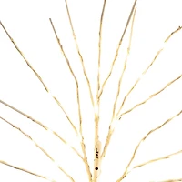 Nearly Natural 24in Pre-Lit Artificial White Birch Branches With 80 Warm White Led Lights 2 Foot Pre-Lit Birch Christmas Tree