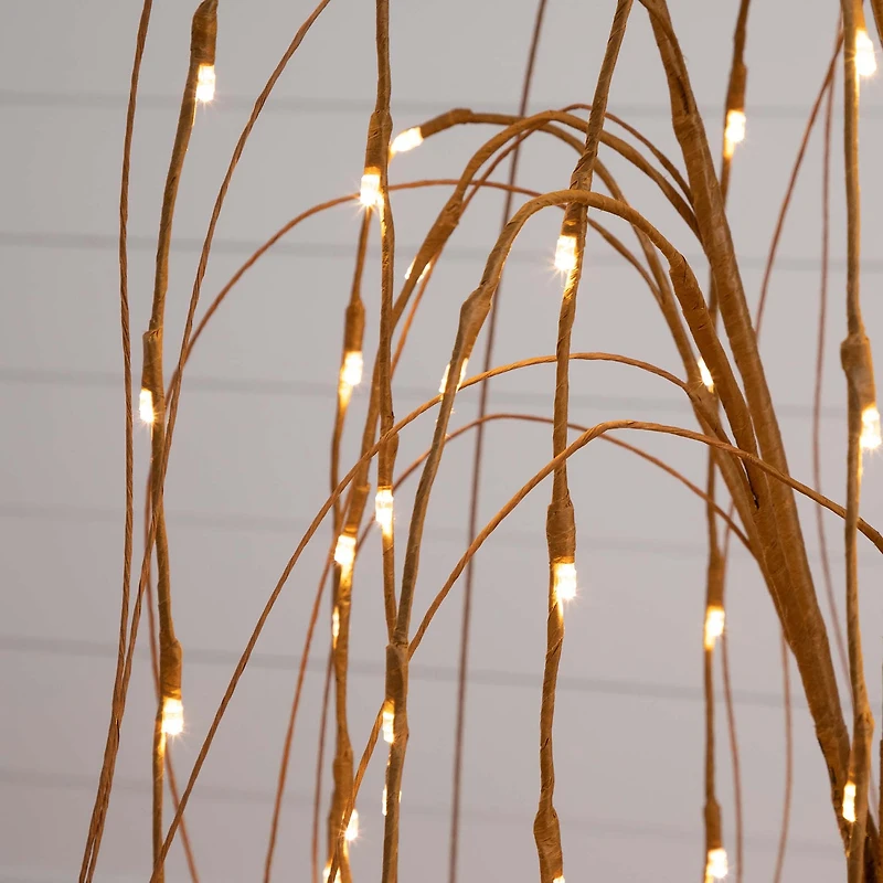 Nearly Natural 4ft Pre-Lit Artificial Willow With 120 Warm White Led Lights 4 Foot Pre-Lit Willow Christmas Tree