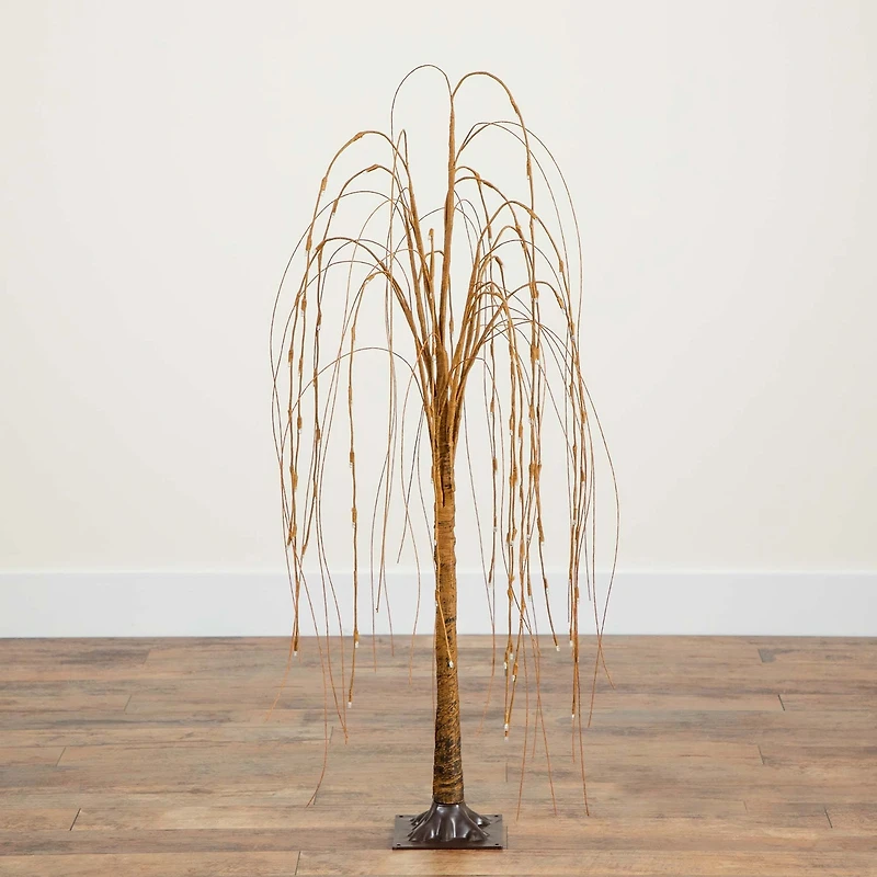 Nearly Natural 4ft Pre-Lit Artificial Willow With 120 Warm White Led Lights 4 Foot Pre-Lit Willow Christmas Tree