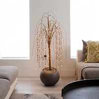 Nearly Natural 6ft Pre-Lit Artificial Willow  With 160 Warm White Led Lights 6 Foot Pre-Lit Willow Christmas Tree