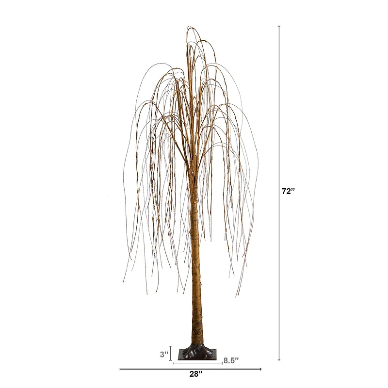 Nearly Natural 6ft Pre-Lit Artificial Willow With 160 Warm White Led Lights 6 Foot Pre-Lit Willow Christmas Tree