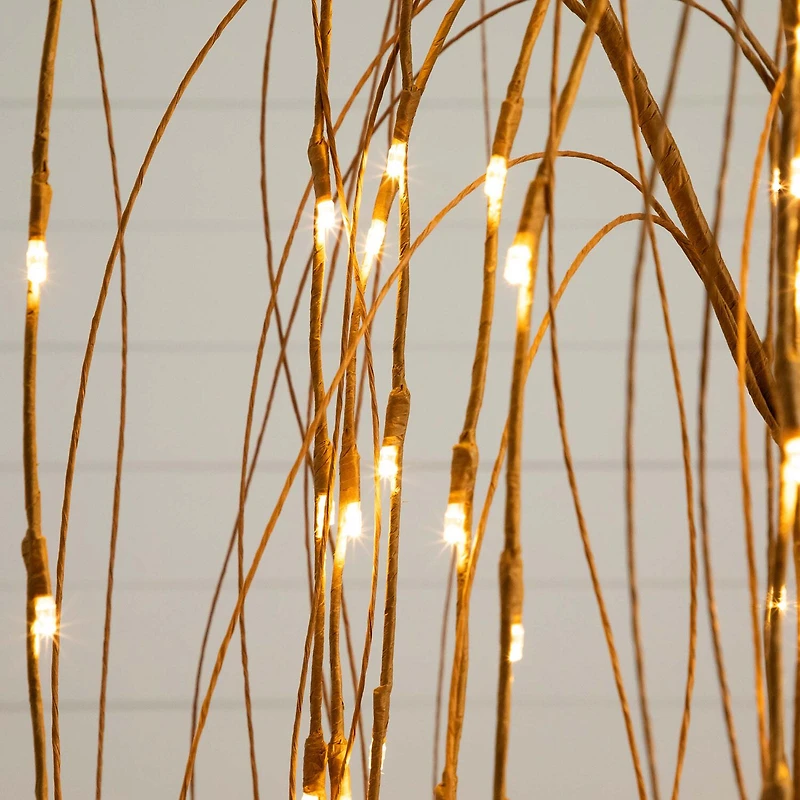 Nearly Natural 6ft Pre-Lit Artificial Willow With 160 Warm White Led Lights 6 Foot Pre-Lit Willow Christmas Tree