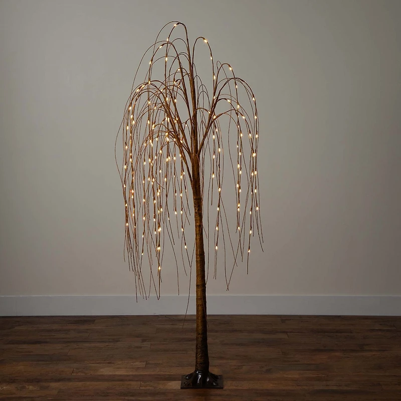 Nearly Natural 6ft Pre-Lit Artificial Willow With 160 Warm White Led Lights 6 Foot Pre-Lit Willow Christmas Tree
