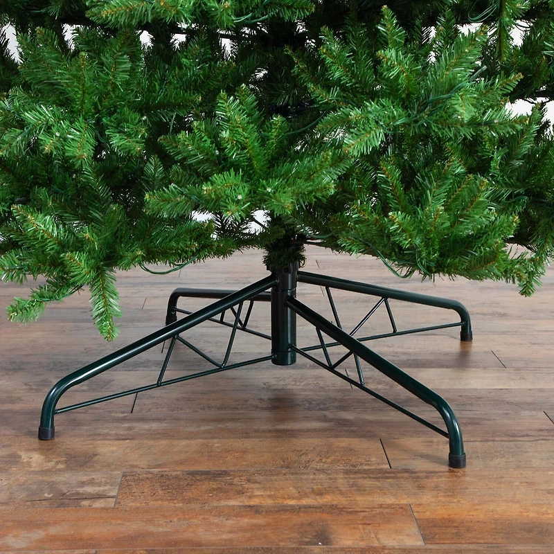 Nearly Natural Artificial Slim Green Mountain Pine With 1600 Warm White Led Lights And 4660 Branches 14 Feet Pre-Lit Pine Christmas Tree