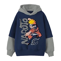 Little & Big Kid Boys Long Sleeve Naruto Fleece Hoodie
