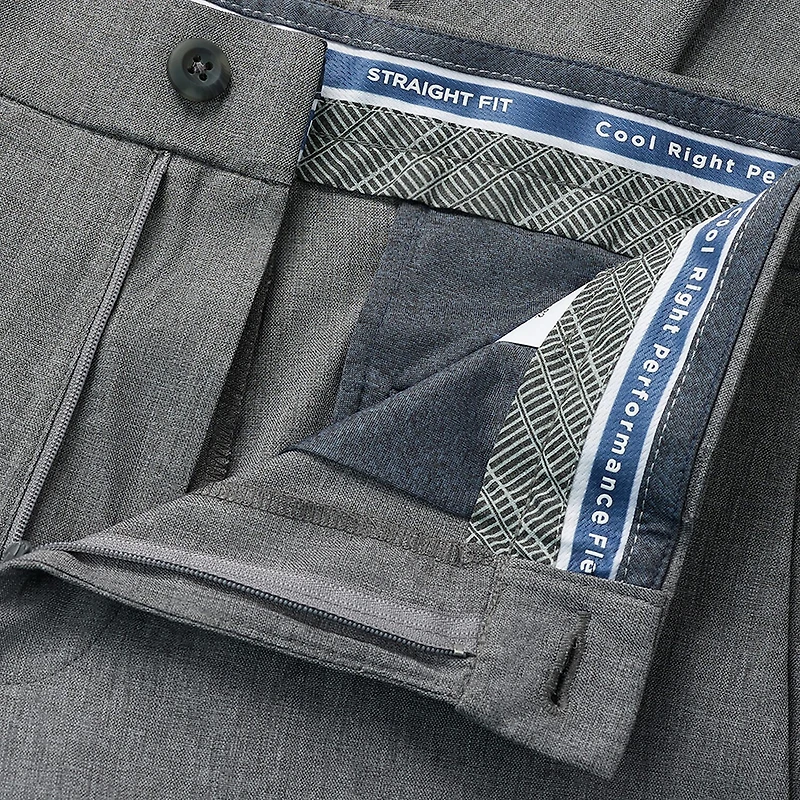 Haggar Cool Right Performance Flex Mens Straight Fit Flat Front Pant
