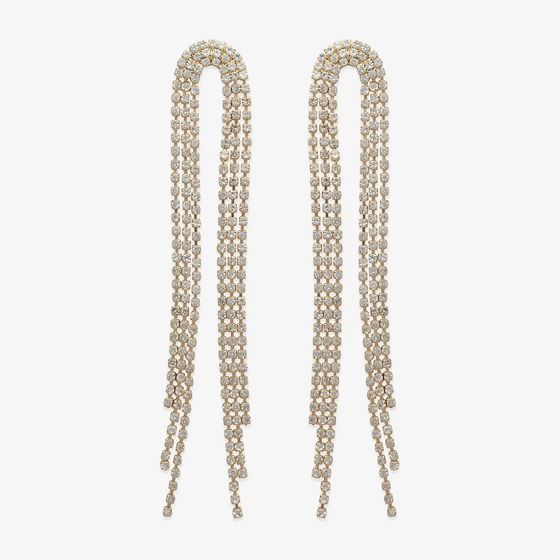 Bijoux Bar Gold Tone Womens Glass Drop Earrings