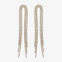 Bijoux Bar Gold Tone Womens Glass Drop Earrings
