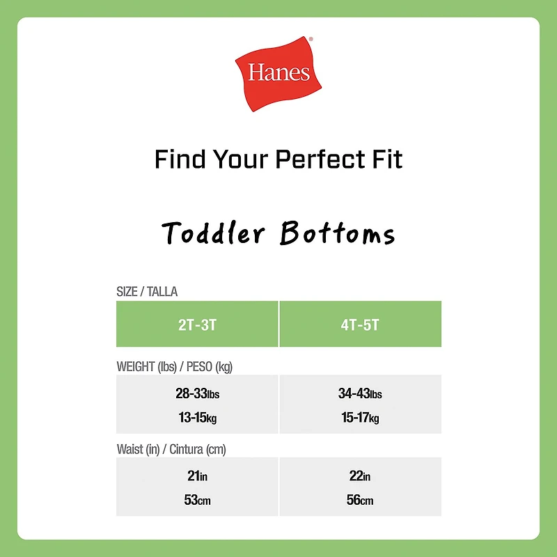 Hanes Potty Trainer Toddler Girls 6 Pack Briefs Tguptb