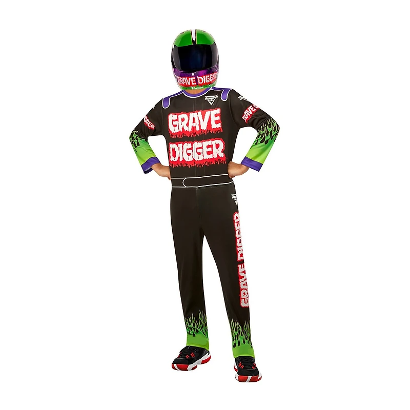 Little & Big Kid Boys Grave Digger Monster Jam 2-pc. Costume