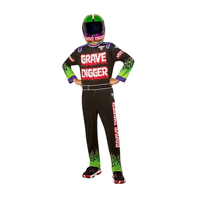 Little & Big Kid Boys Grave Digger Monster Jam 2-pc. Costume
