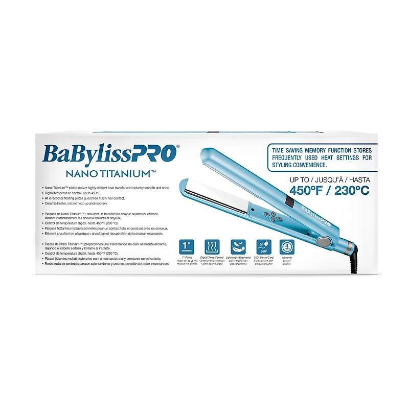 BaByliss Nano Titanium 1" Flat Iron