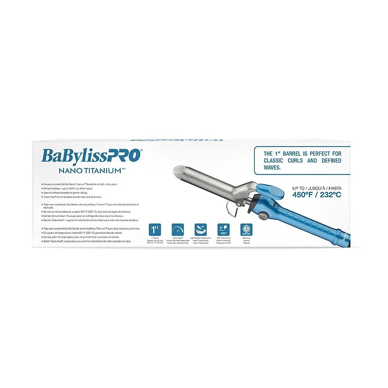 BaByliss Nano Titanium Spring 1 Inch Curling Iron