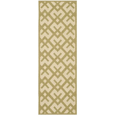 Safavieh Courtyard Collection Darrin Geometric Indoor/Outdoor Runner Rug