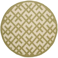 Safavieh Courtyard Collection Darrin Geometric Indoor/Outdoor Round Area Rug