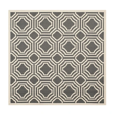 Safavieh Courtyard Collection Torma Geometric Indoor/Outdoor Square Area Rug