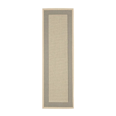 Safavieh Courtyard Collection Trina Bordered Indoor/Outdoor Runner Rug