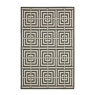 Safavieh Courtyard Collection Varvara Geometric Indoor/Outdoor Area Rug