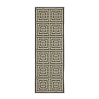 Safavieh Courtyard Collection Varvara Geometric Indoor/Outdoor Runner Rug